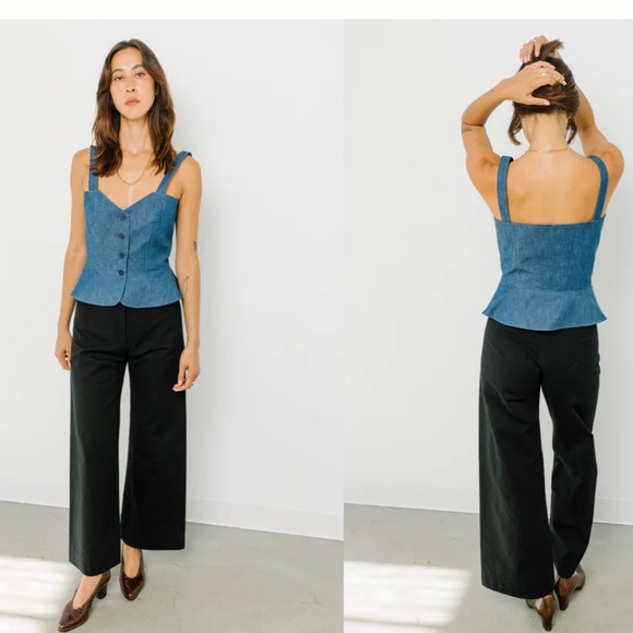 horses atelier Pants - horses atelier black pants slimming highwaisted trouser wide leg cropped